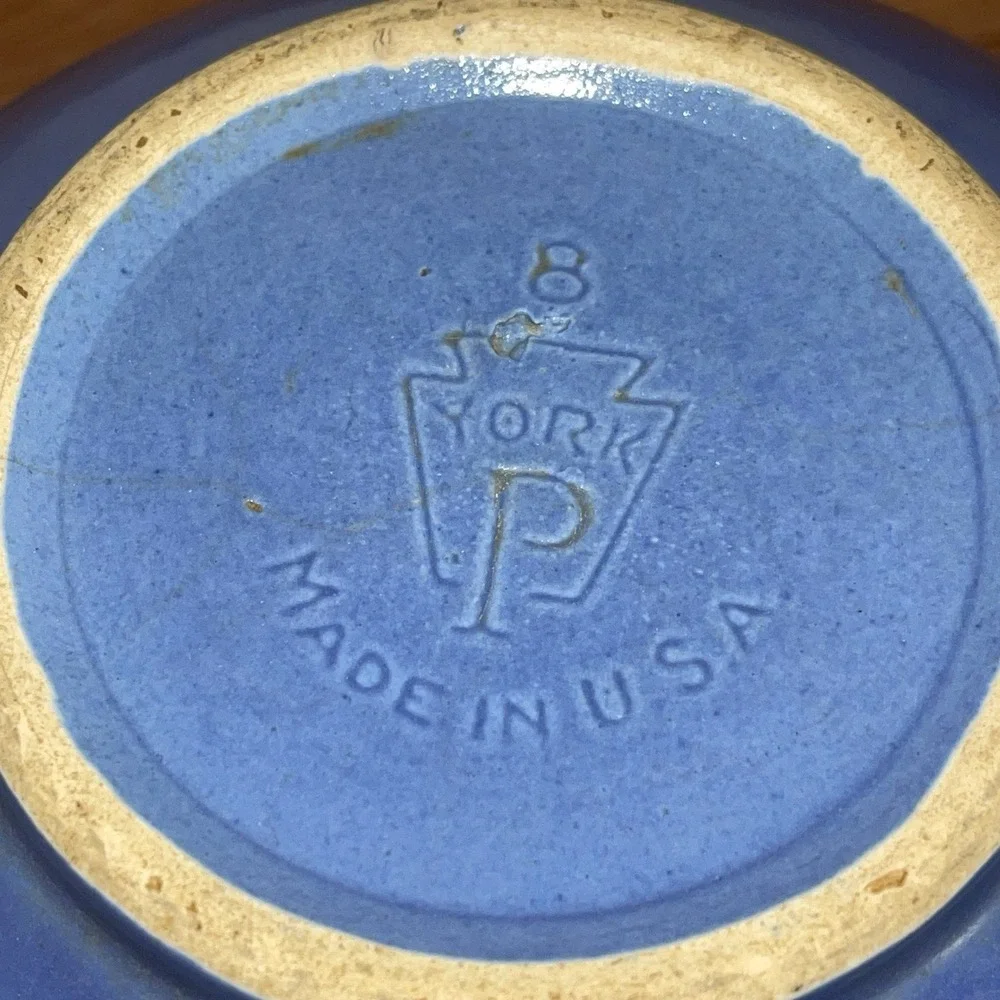 VTG Pfaltzgraff Nesting Mixing Bowl Blue Pottery Bee Hive 1950s Countrycore